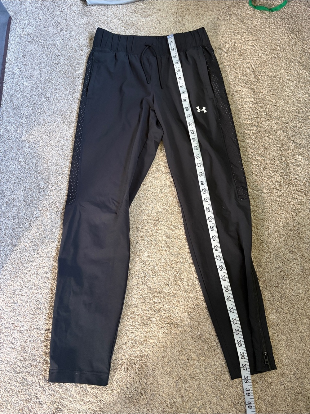 Under Armour women’s Black Athletic Joggers with Zip Ankles